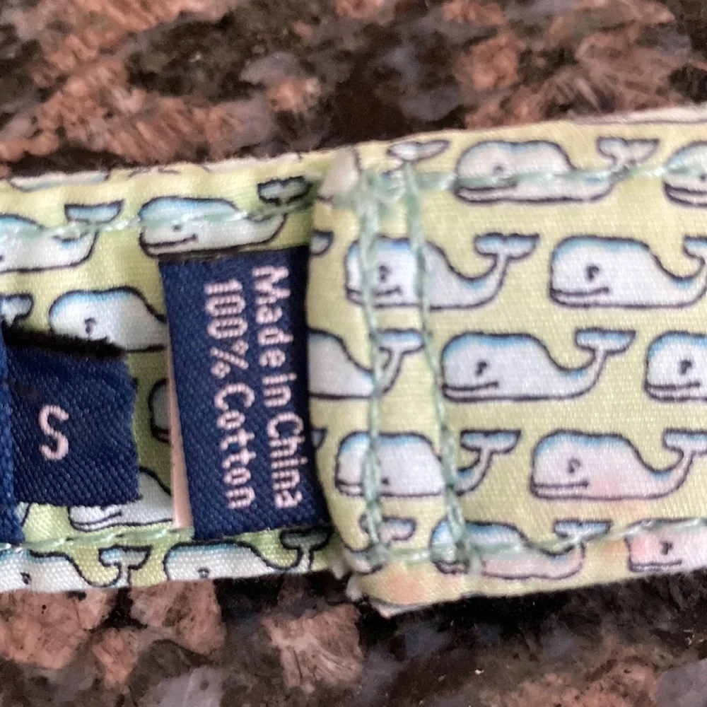VINEYARD VINES CLASSIC WHALE D-RING BELT SIZE S